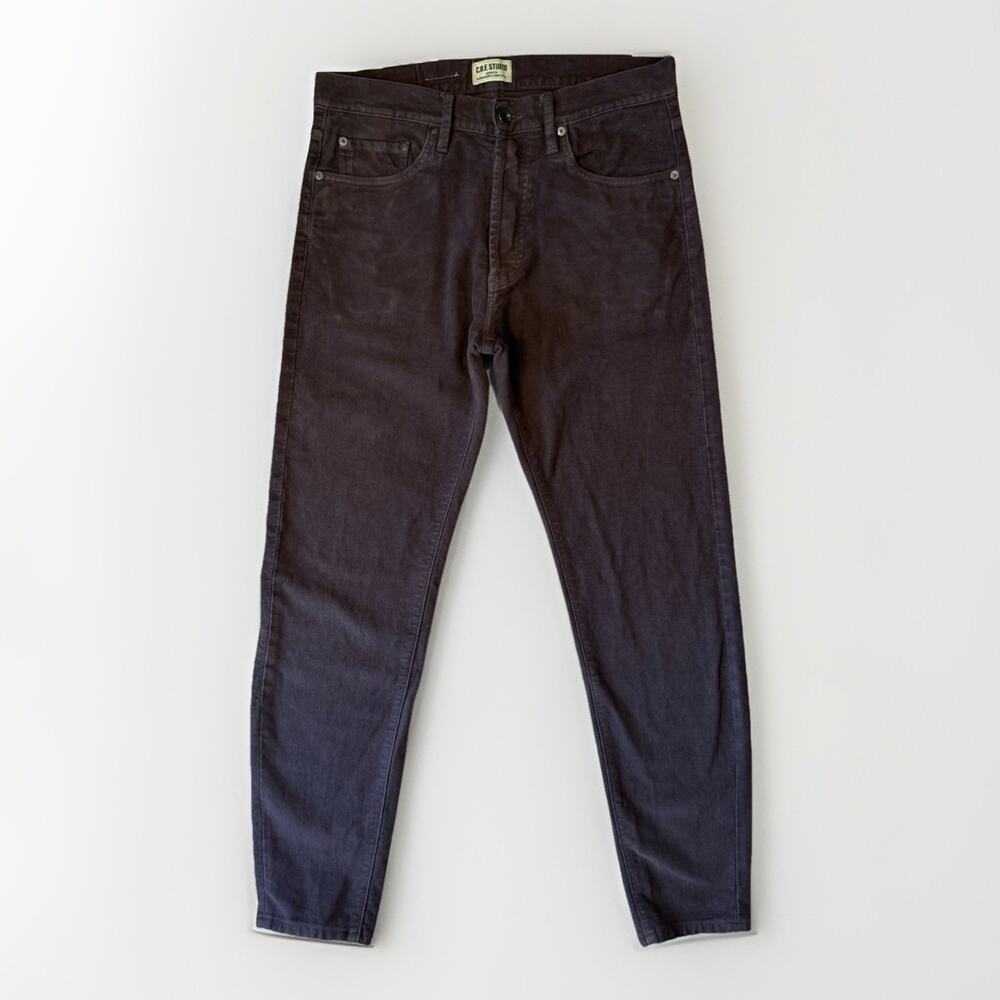 COF Studio Pants 31 Brown Straight Leg Button Fly Made in Portugal